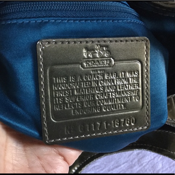 Coach Patent Leather Edie Shoulder Bag, Dark Green - Picture 6 of 11